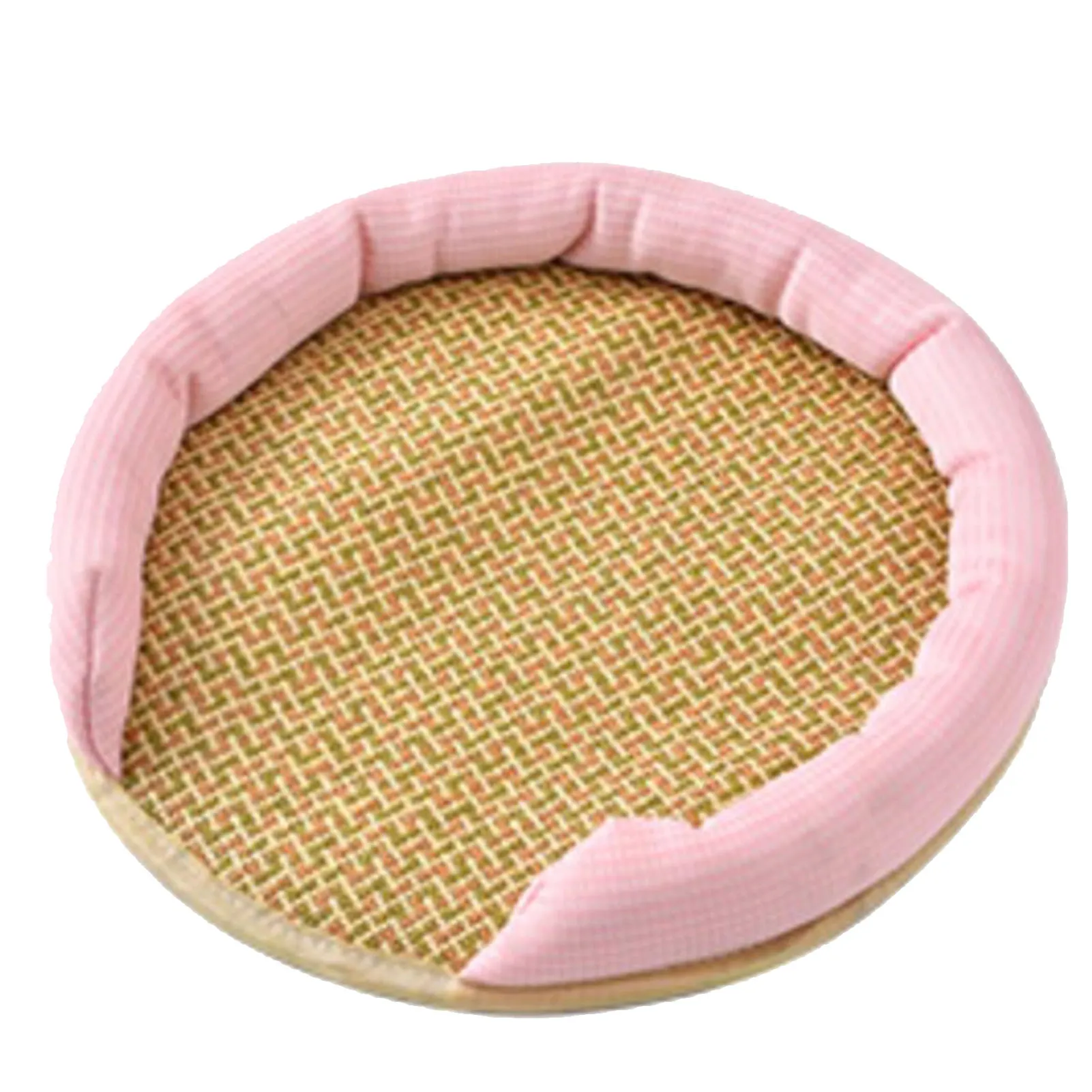 Summer Pet Cooling Mat: Waterproof, Breathable, Soft, and Comfortable Hand-Woven Rattan Pad for Indoor Cats