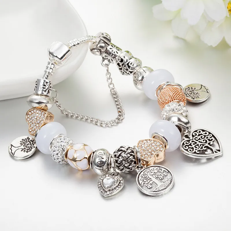 Strands Charm Bracelet 925 Silver Pandora Style Br...