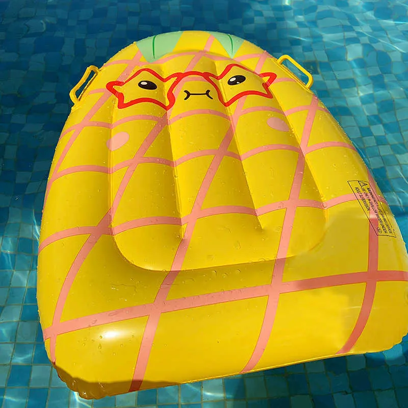 Kids' Life Vest Buoy, a Cute Cartoon Fruits Inflatable Surfboard Buoy Kickboard, a Safety Board for Kids' Sea and Pool Surfing and a Water Toy.