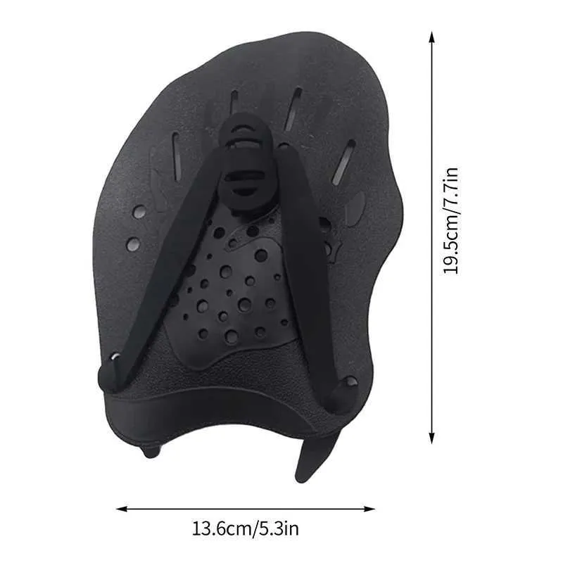 Swimming Training Paddles Swim Hand Paddles Snorkeling Diving Gloves Fin Flipper Sports Silicone Palm Adjustable Straps