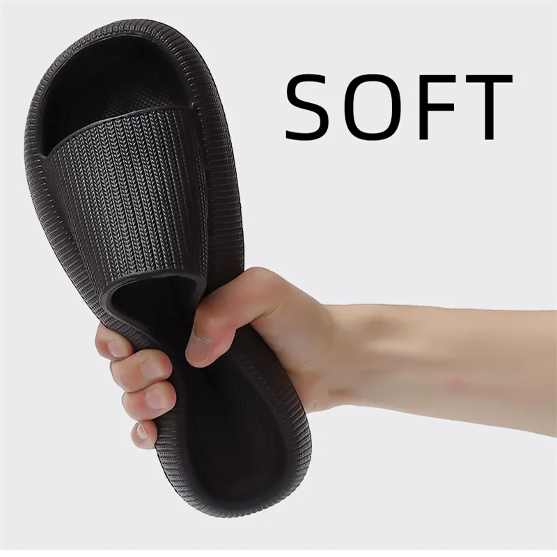 Summer Thick Platform Bathroom Home Men Slippers Women Fashion Soft Sole Indoor Sandals Non-slip Flip Flops Male Slides