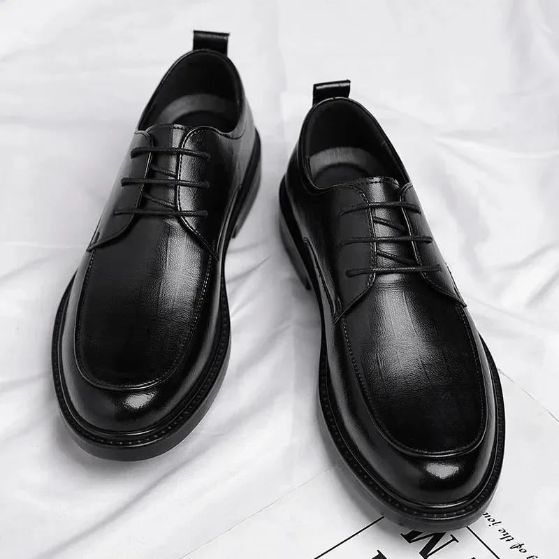 Genuine Leather Shoes For Men Business Causal High...