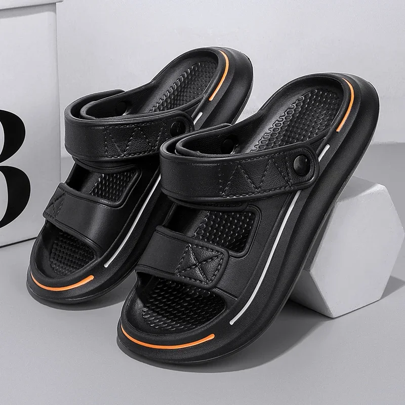 Men Slippers EVA Soft-soled Platform Slides Casual Beach Shoes Men Indoor Outdoor Flip Flops