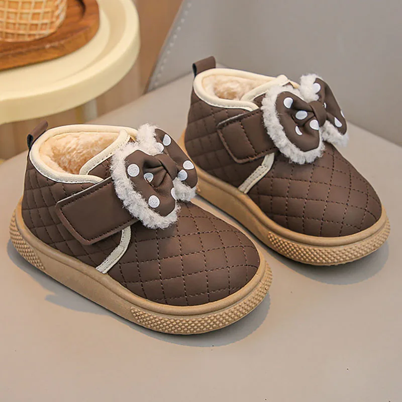 Winter Children's Cotton Shoes Snow Boots Thick Wa...