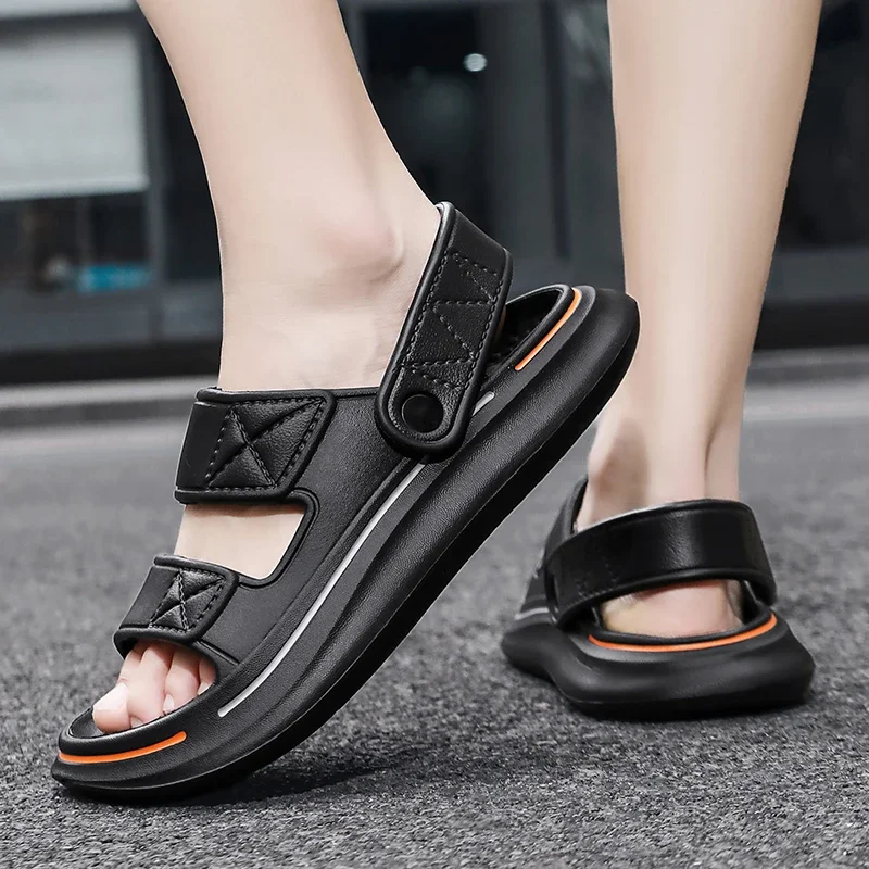 Men Slippers EVA Soft-soled Platform Slides Casual Beach Shoes Men Indoor Outdoor Flip Flops