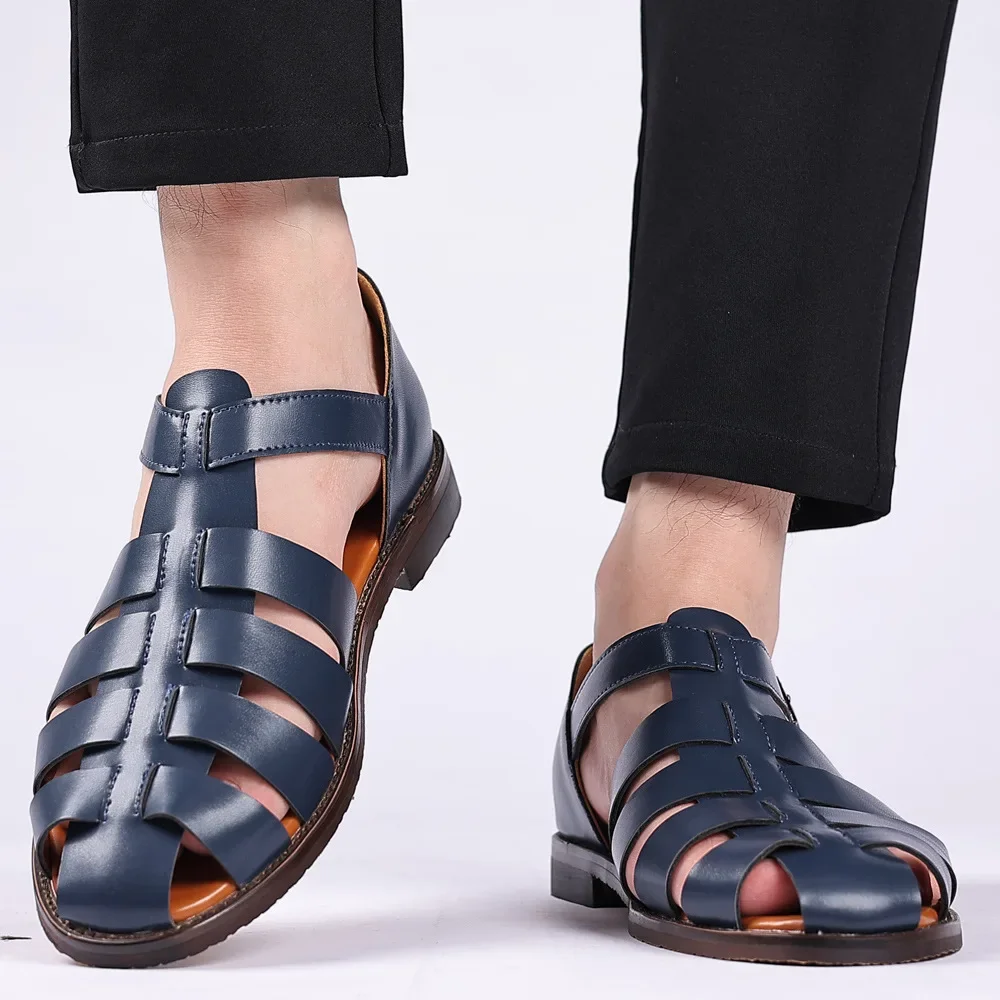 Men's Leather Sandals Mens Casual ...