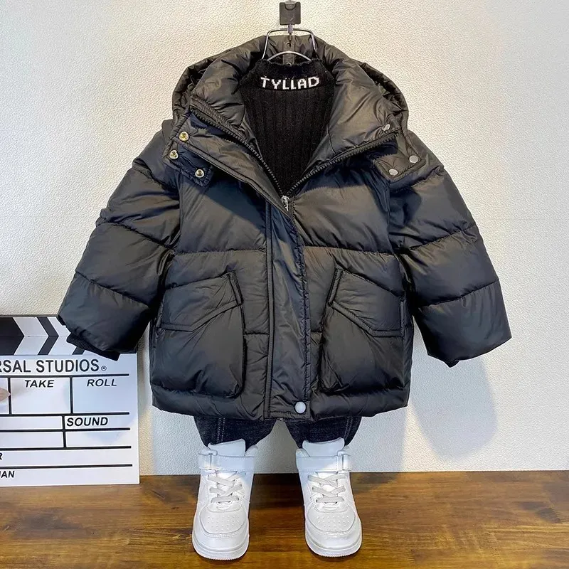 Winter Boys' Warm Down Jacket Hooded ...