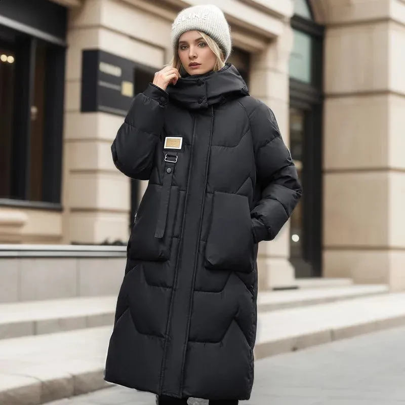 Winter Parka Woman Long Jacket Hooded ...