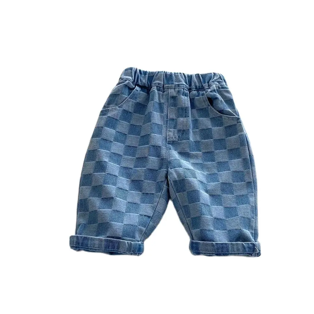 Children Jeans Boys Denim Pants Mid ...