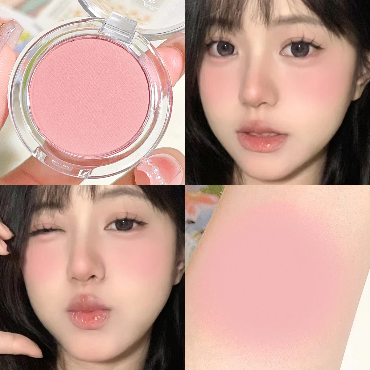 Single Color Blush Whitening Matte Girl Nude Makeup Natural Smudge Single Color Blush Palette