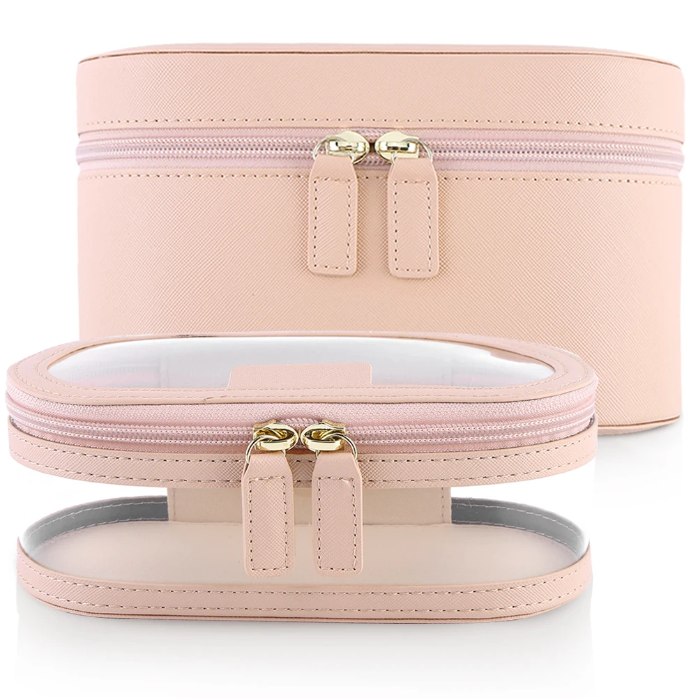 2Pcs PU Makeup Bag S...