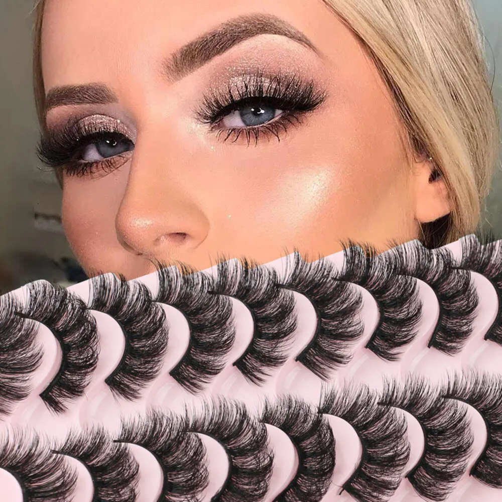 False Eyelashes 7d Curly Natural Thick 10 Pairs Of Dd Large Curvature Eyelashes