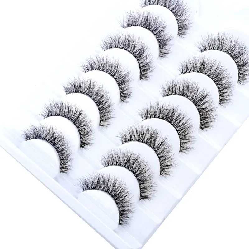 False Eyelashes 10pairs Eyelashes Clear Band Eye Lashes Crisscross Transparent Band False Eyelashes Handmade Dramatic Lashes Upper Lash