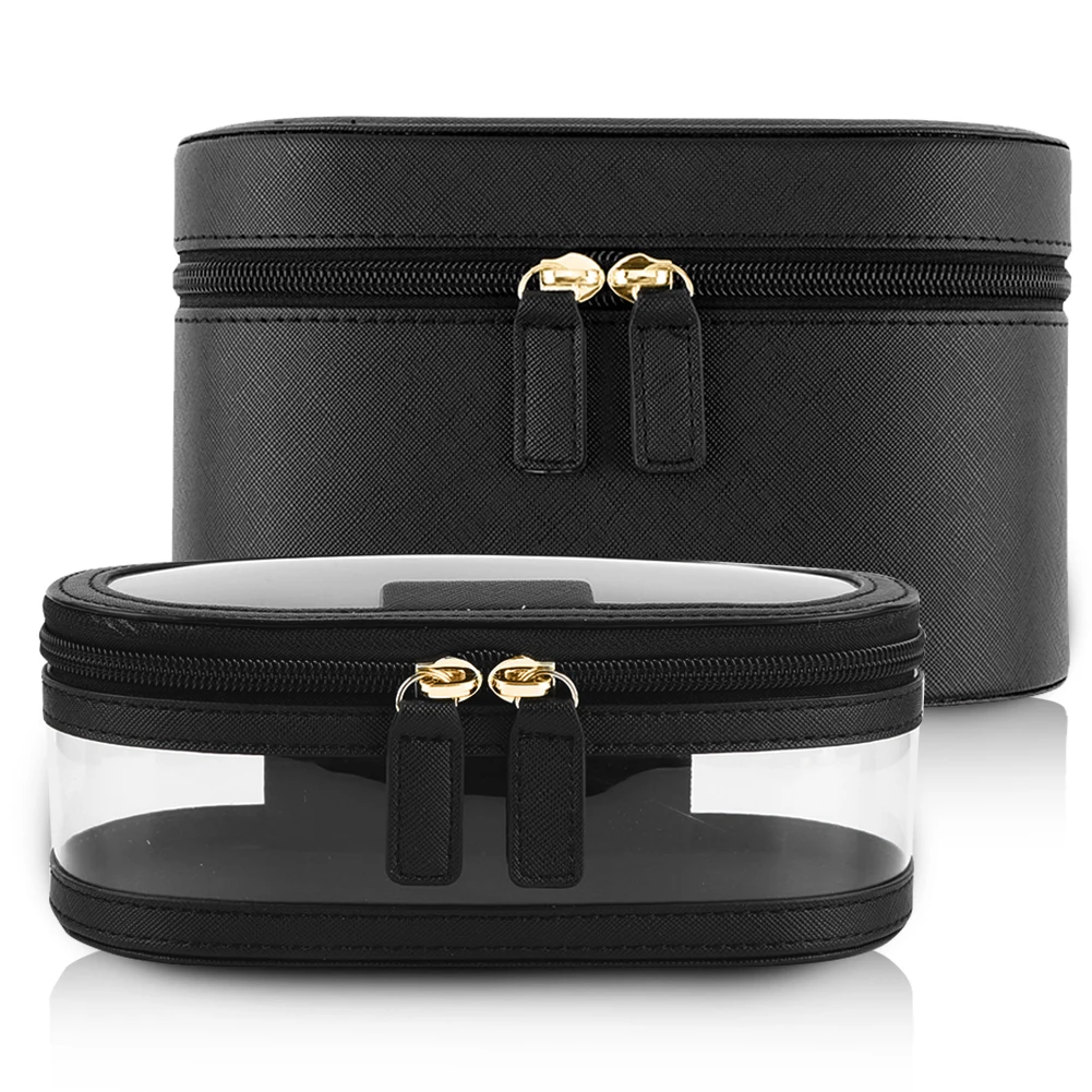 2Pcs PU Makeup Bag S...