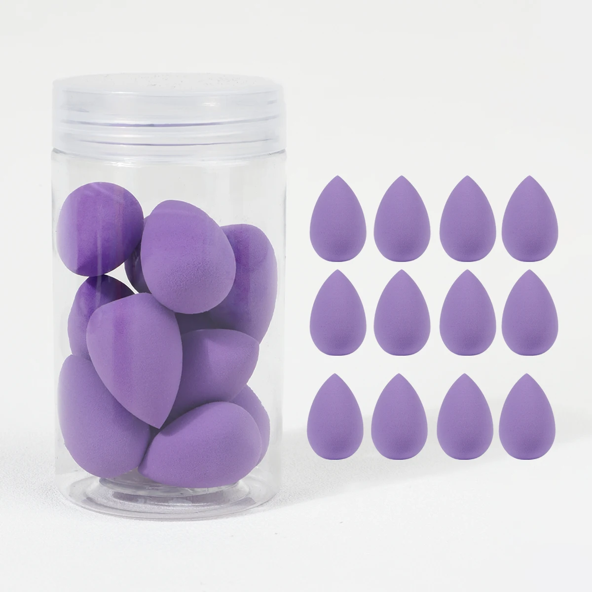 12pcs Mini Beauty Sponge Egg Water Drop Small Makeup Egg Powder Puff Dry Wet Combined Cosmetic Tools With Storage Box