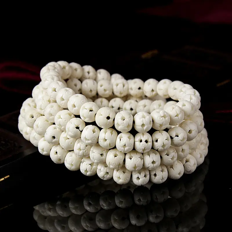 Crafts Hall Ox Bracelet Ox Bone Carved Beads Jewel...