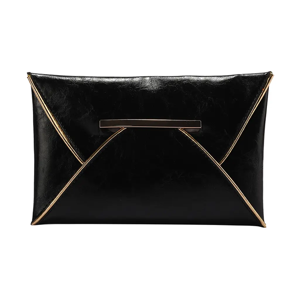 Women PU Leather Envelope Bag Solid Color Envelope...