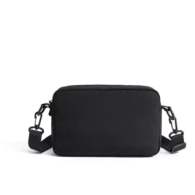 Minimalist Black Shoulder Bag Retro Male Nylon Cro...