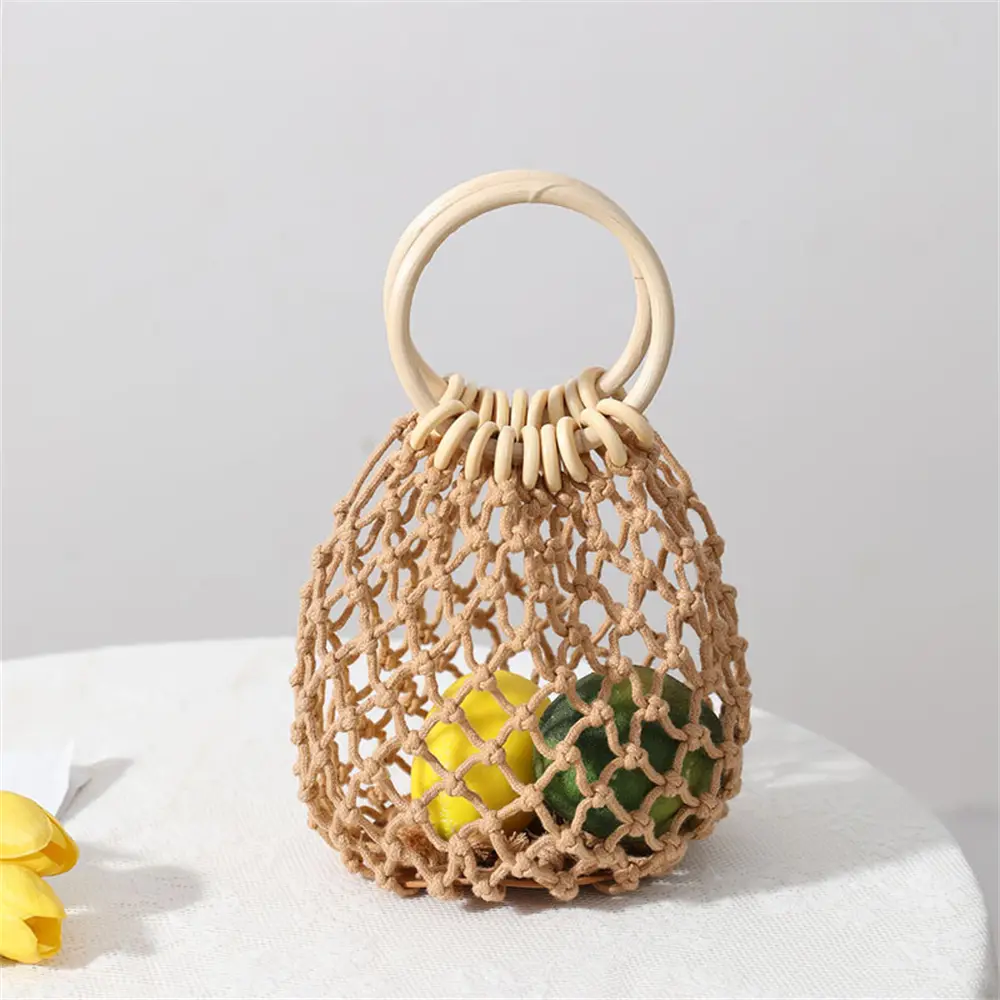 Summer Straw Beach Bag Rattan Women Wrist Bag Fash...