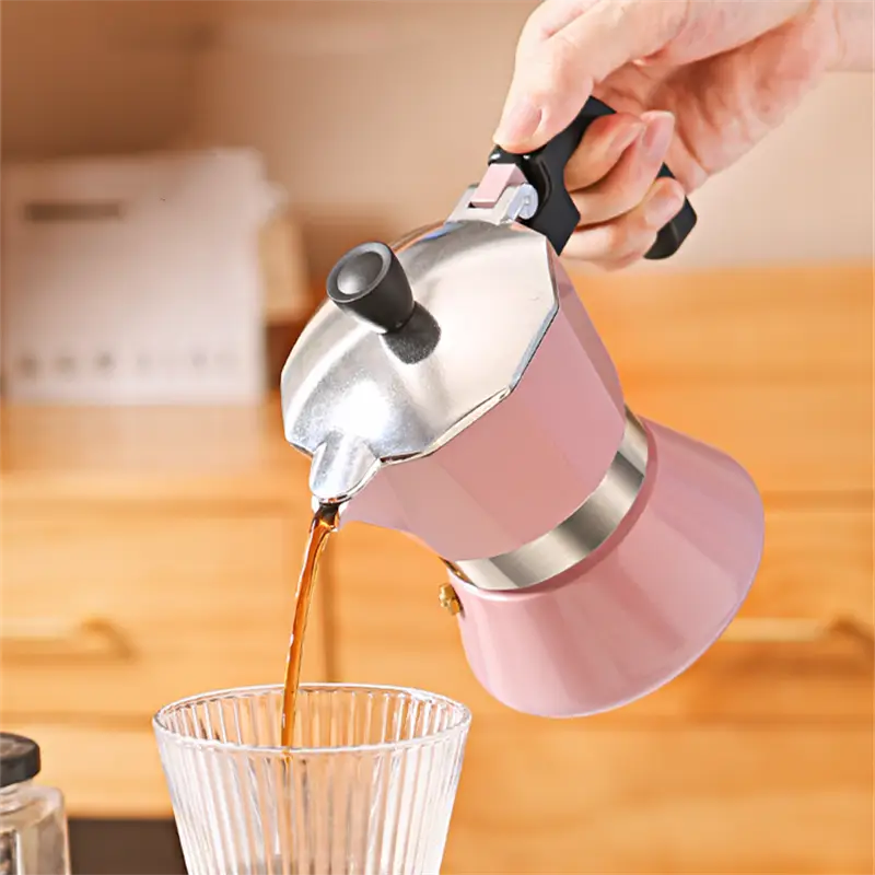 2 Cups Aluminum Moka Pot Espresso Machine Moka Pot Classic Espresso Gas Stove Induction Cooker Coffee Machine