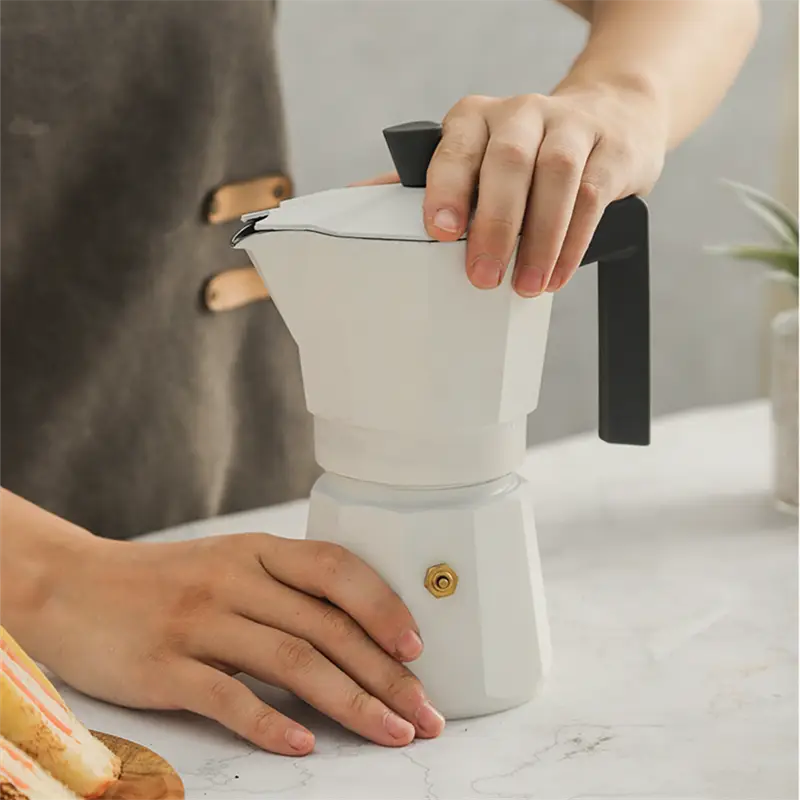 180ml Espresso Machine 2 Cup Aluminum Italian Moka Pot Stove Top Double Valve Coffee Maker