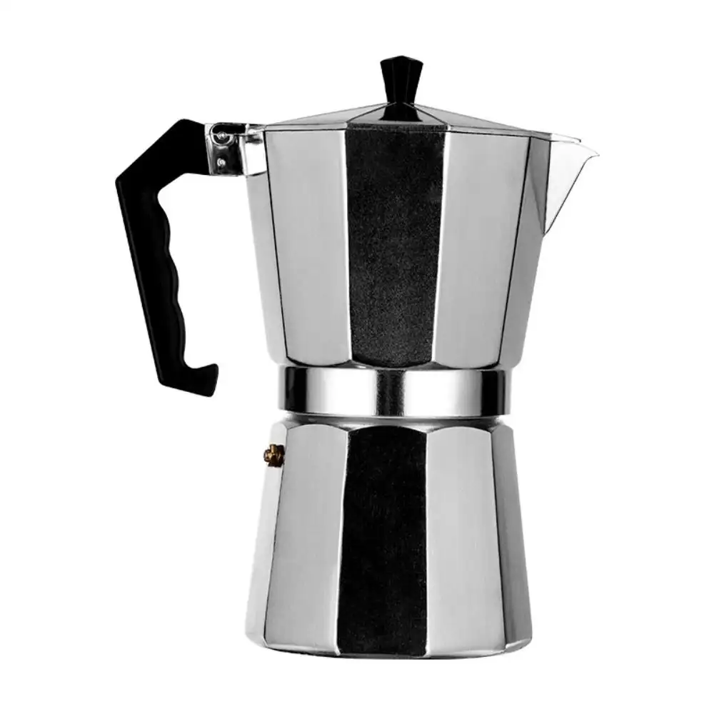 Aluminum Coffee Pot Moka Pot With Stainless Steel Filter Octagonal Espresso Pot