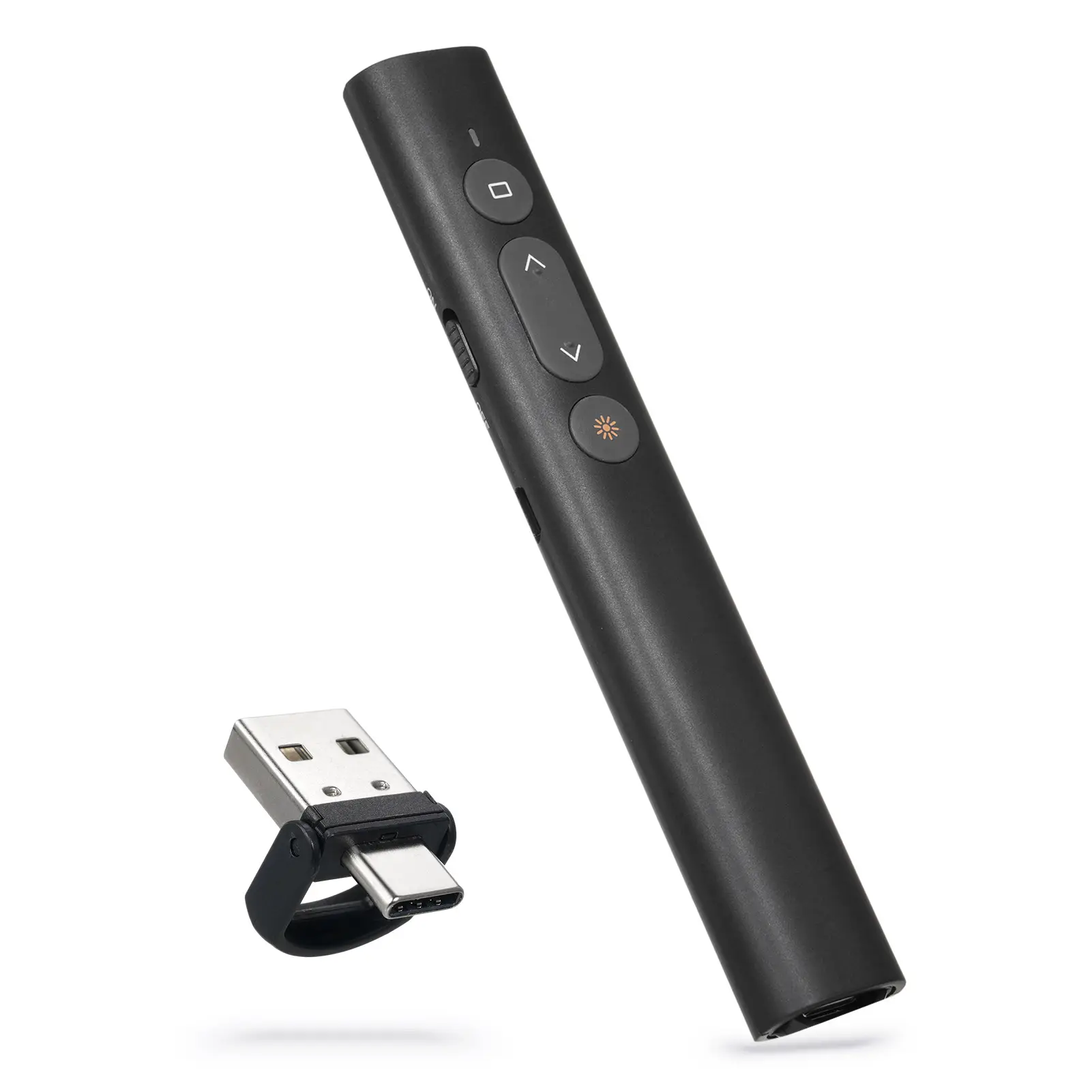 Laser Presentation Pointer for PowerPoint PPT Clicker with USBType C Dual Head Receiver Wireless Rechargeable Presenter