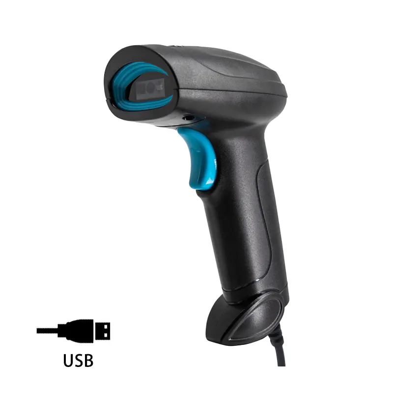 2D Bluetooth Wireless/Wired Barcode Scanner Portable Handheld 1D/2D QR Code Reader Quick Identify Scan CMOS for Retail Warehouse