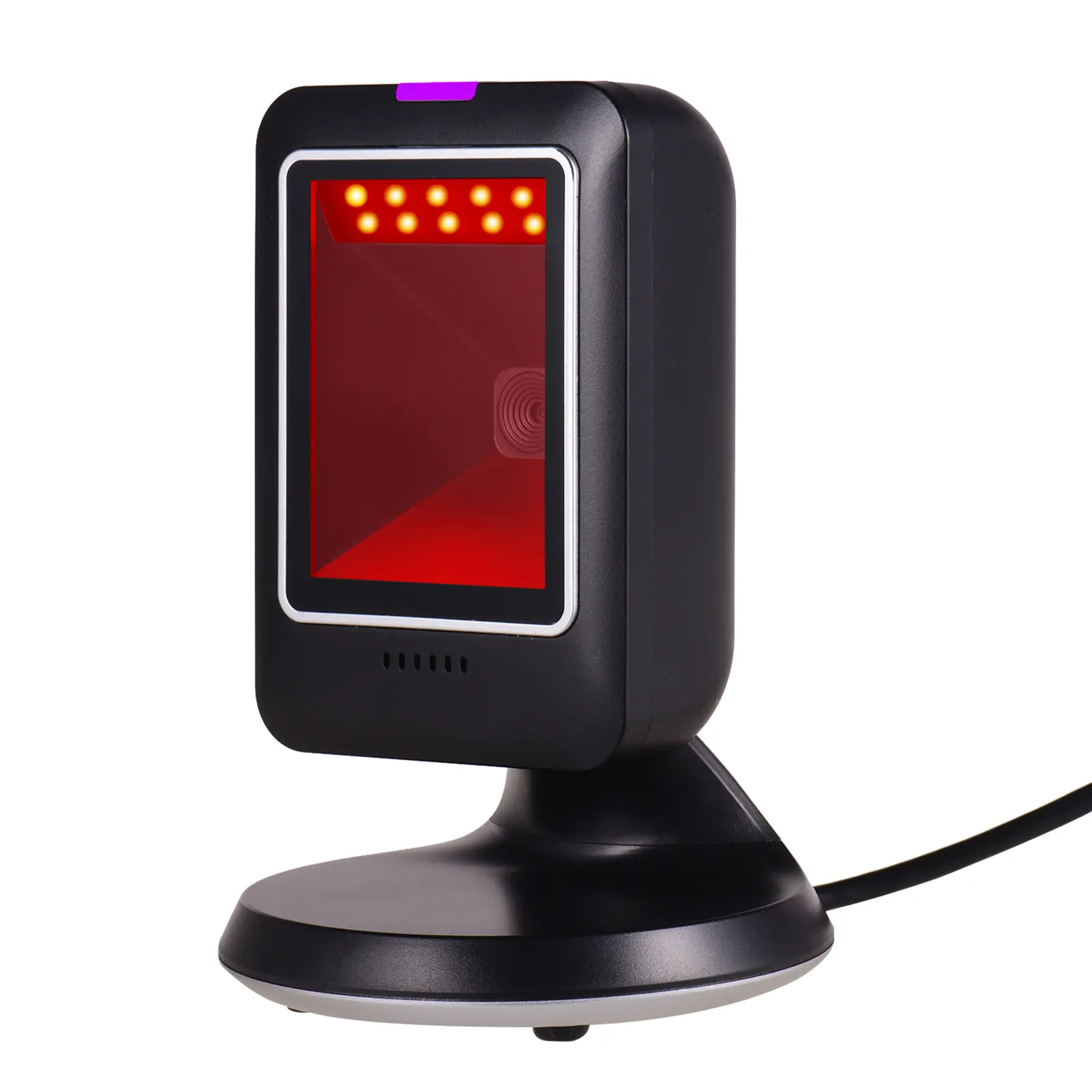 Omnidirectional Barcode Scanner USB Wired Bar Code Reader CMOS Image Hand-Free for Supermarket Bookstore Retail