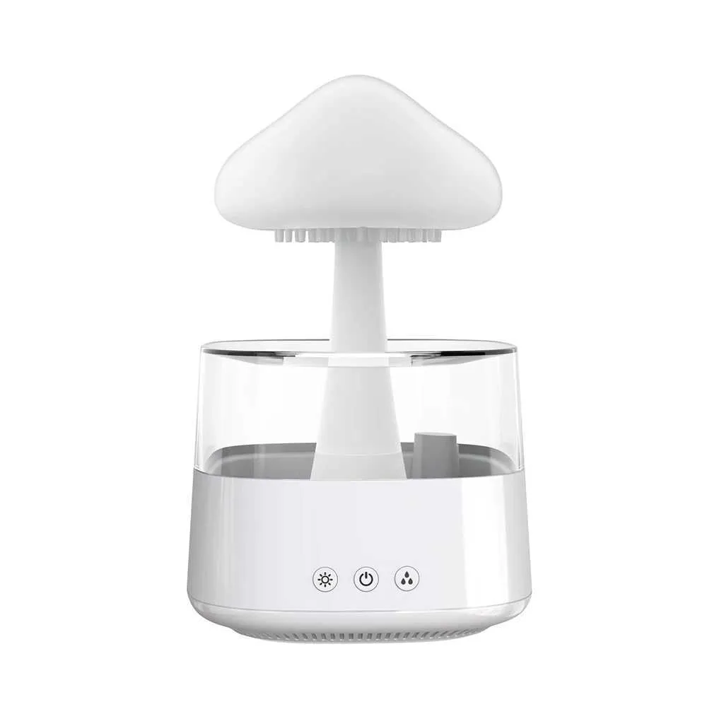 Humidifiers Mushroom Rain Humidifier Cloud Air Humidifier Basic Oil Color Changing Led Rain Cloud Night Light Humidifie