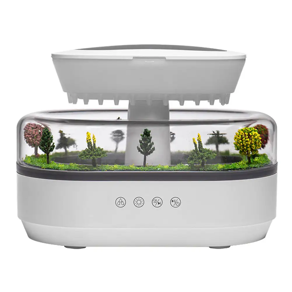 Aroma Humidifier Raindrop Air Humidifier Colorful Light White Noise Essemtial Oil Diffuser Ofiice Ultrasonic Fragrance Diffuser