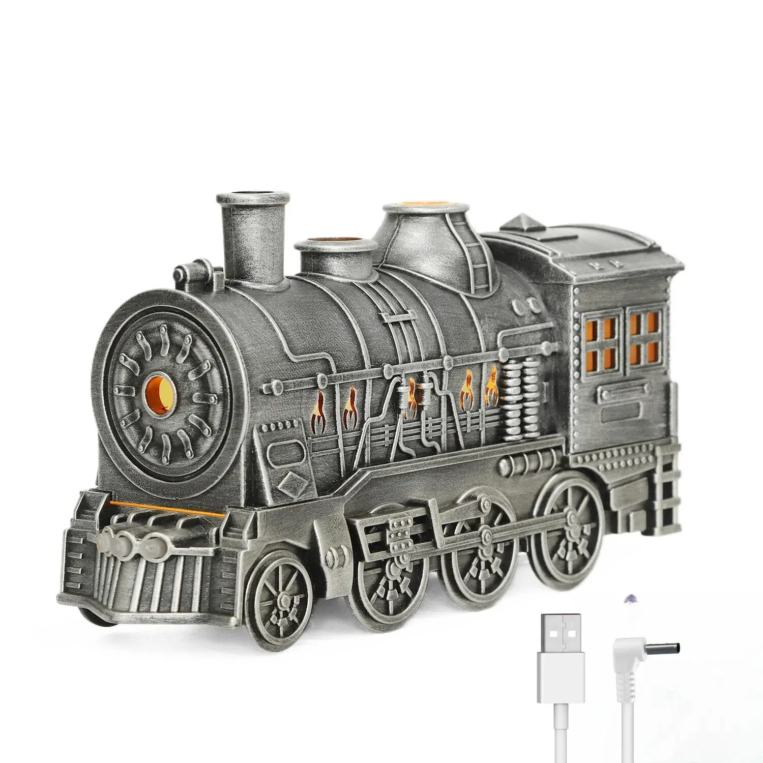 New 300ML Train Air Humidifier Ultrasonic Aromatherapy Diffuser USB Fragrance Essential Oil Aroma Difusor Smoke Ring Sprayer