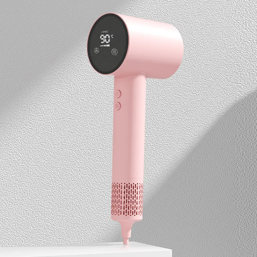 Professional Negative Ions Hair Dryer 110000rpm High Speed Brushless Blow Dryer,LED Display,Low Noise Quick Dry for Home