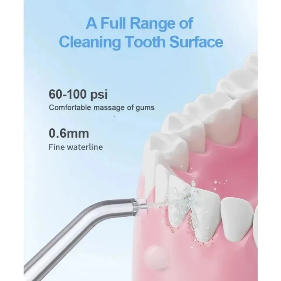 Cordless Portable Water Flosser With Multi Speed Control For Effective Teeth Cleaning At Home Or Travel
