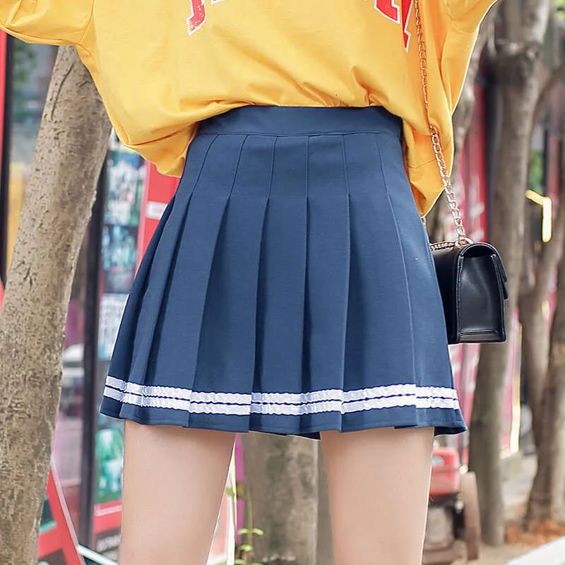 Women's Pleated Tennis Skirt Striped High Waist Mini Micro Skirt for Sports