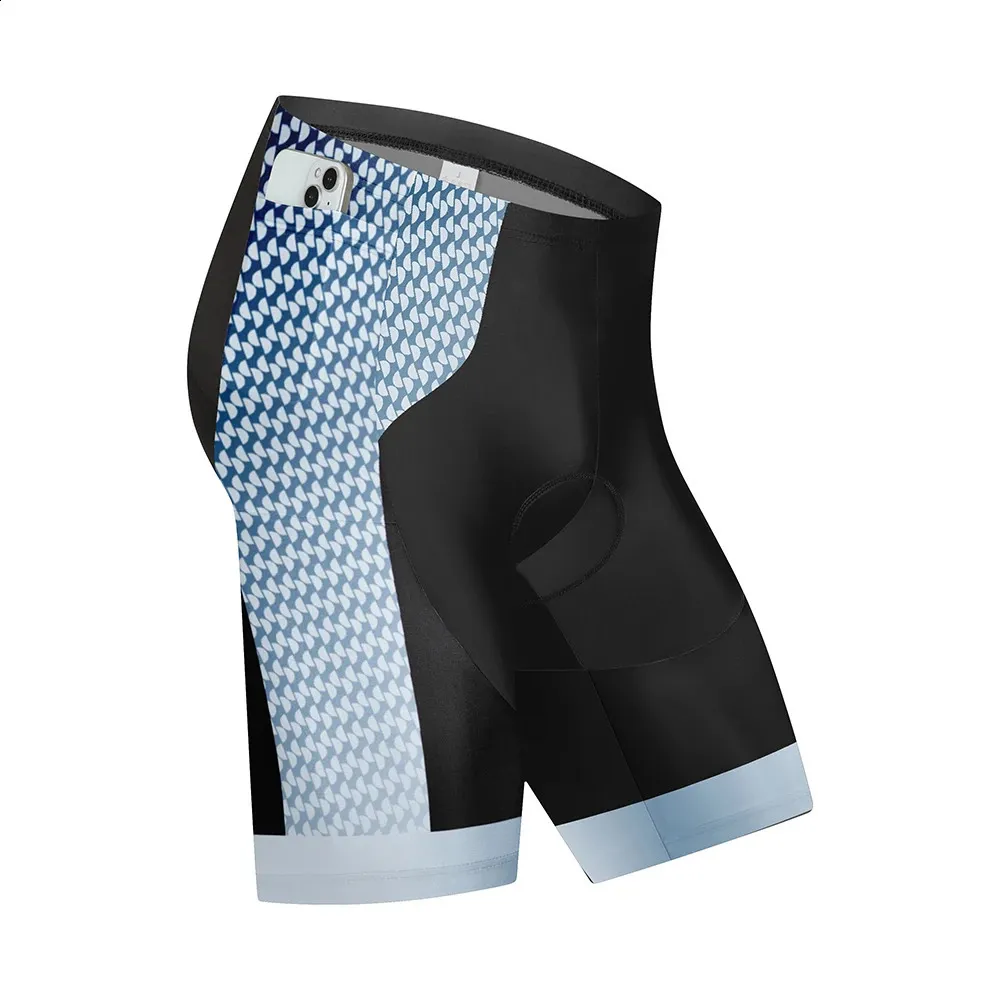 Men’s Summer Cycling Shorts with Pocket Breathable Shockproof Bike Tights Featuring 9D Gel Padding