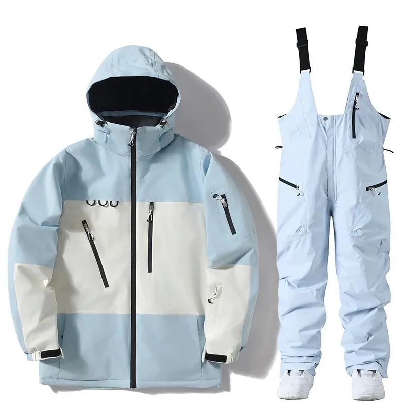 Complete Ski Suit Sets Including Jackets Pants and Bibs for Men and Women