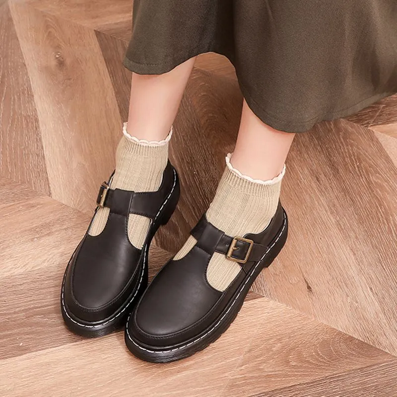 Women's T Strap Mary Jane School Uniform Ladies Casual Footwear