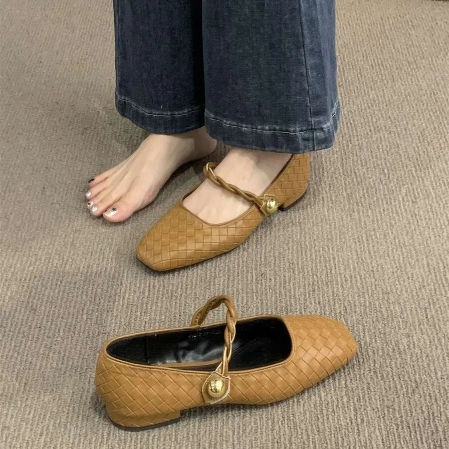 French Women's Mary Jane Shoes Spring Autumn New S...