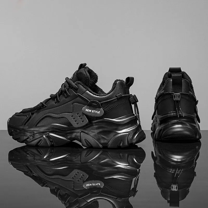 Men Plush Thickened Winter Leisure Sports Insulated Waterproof Running Casual Shoes