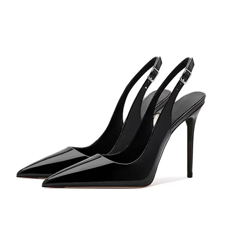 Sexy Super High Heels Women Shoes Pointed Toe Sandals Elegant Summer Slingback Pumps Shoes Trend Dress