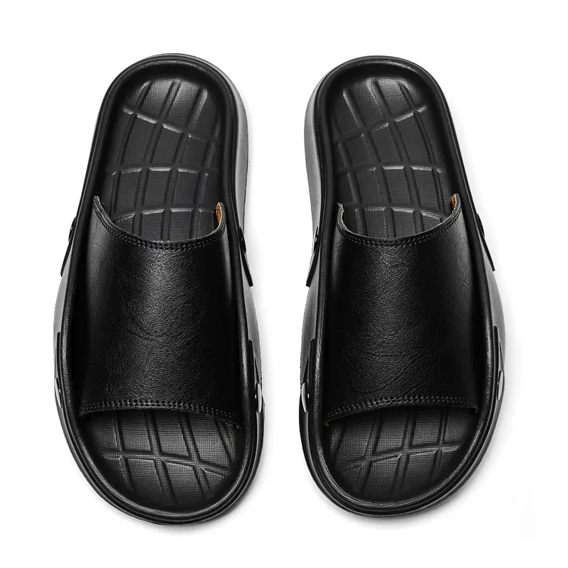Quick-Dry Men's Casual Beach Slippers Featuring Non-slip Half Drag Design Perfect for Summer