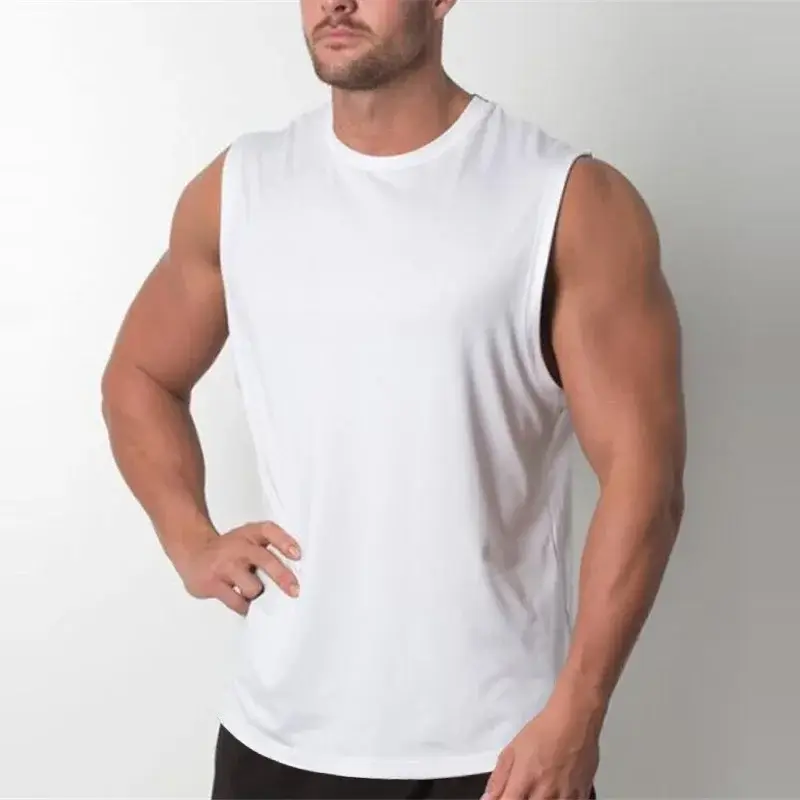 Plain Men's Running Vests Ideal for Bodybuilding and General Fitness Workouts