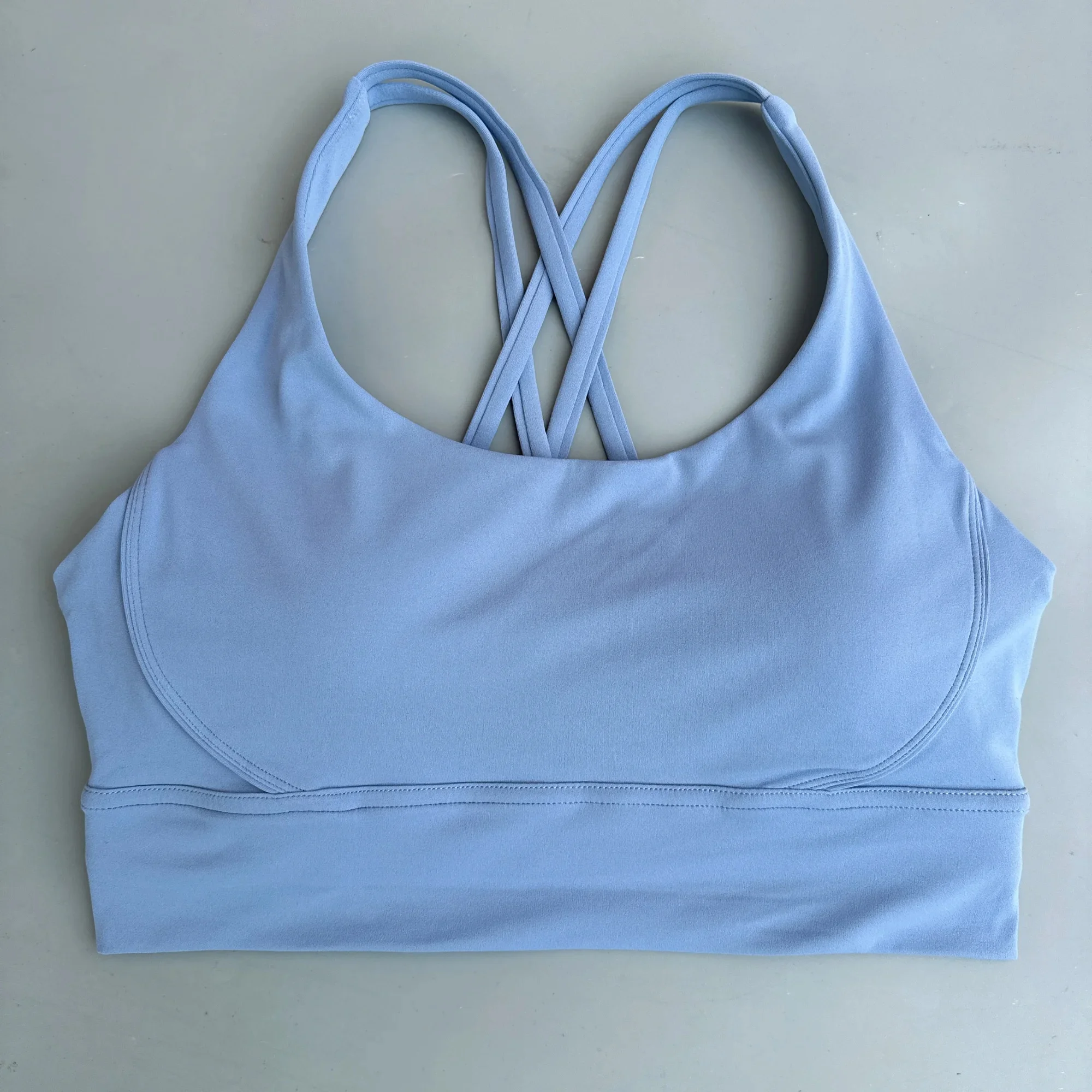 Solid Color High-Compression Fitness Sports Bra for Women – With Chest Pad for Intense Training and Yoga