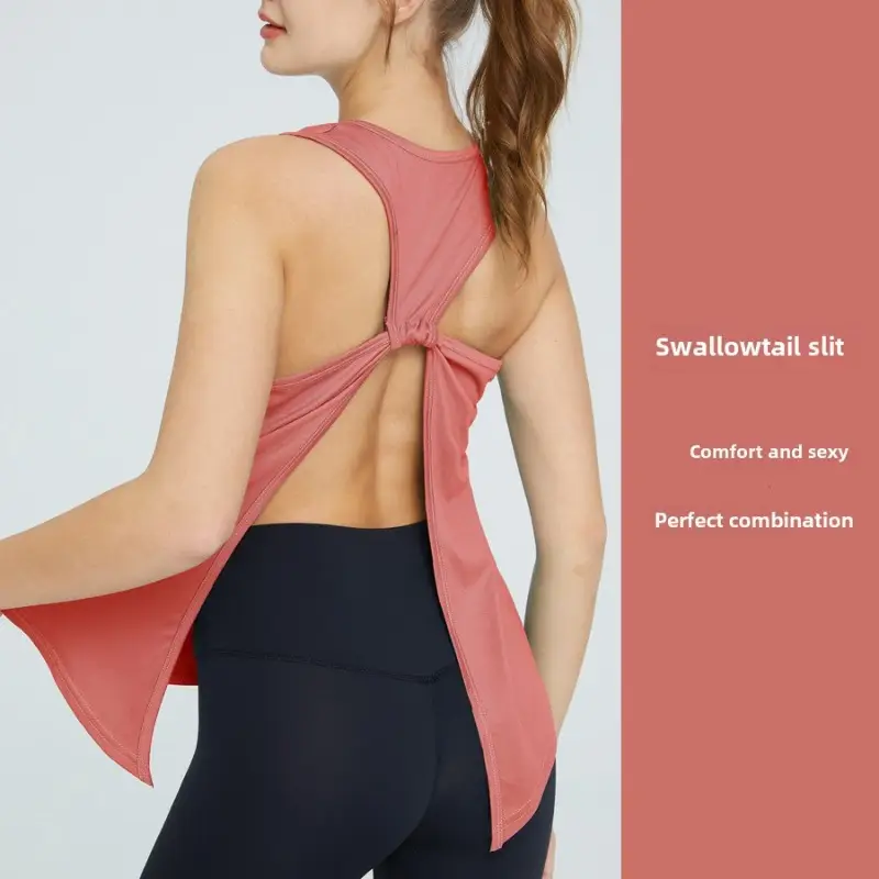 Loose Sleeveless Yoga Vest for Women – Quick-Drying Fitness Tank Top for Workout and Training Sessions