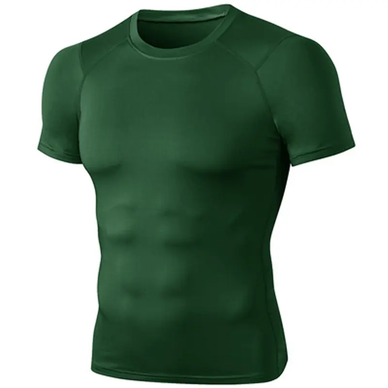 Men's Running Compression Tshirts Quick Dry Jersey Fitness Tight Skinny Bodybuilding Shirt Fast-Dry Breathable Tops