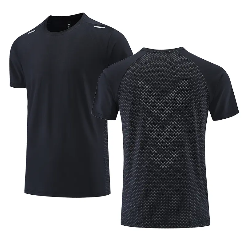 Quick Dry Men Running T-shirt Fitness Sports Top Gym Training Shirt Breathable Casual Sportswear