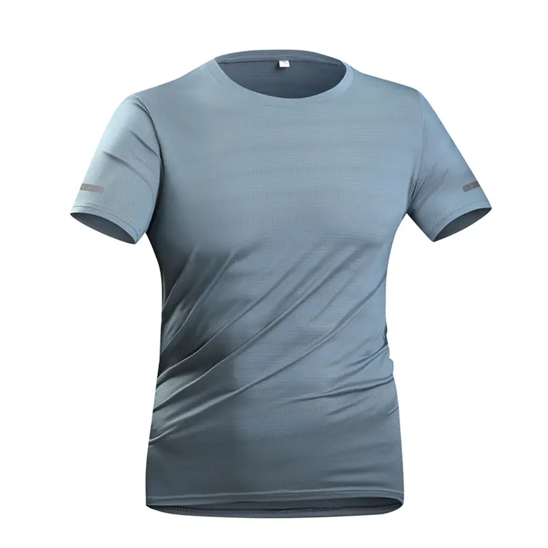 Running T-shirt Reflective Elastic Fitness Short Sleeves Summer Quick-drying T-shirt Men Jogging Men's Fitness T-shirt