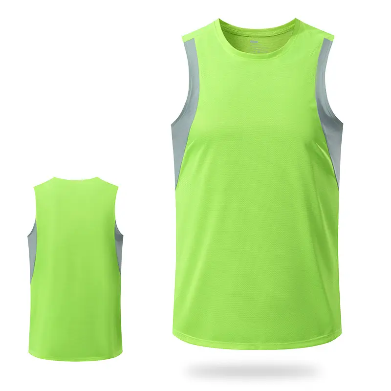 Summer New Quick-Drying Undershirt Men Loose Breathable Casual Gym Sleeveless Shirt Solid Running Sports Mountaineering Rowing