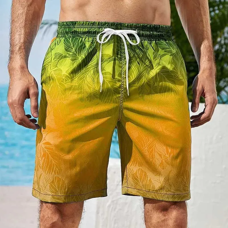 Men's Colorful 3D Beach Shorts Casual Summer Surf Trunks for Vacation